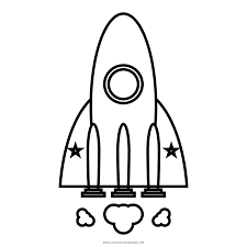 Large space doodle set of vector images with rockets, stars, ufo, planets. Spaceship Coloring Page Ultra Coloring Pages