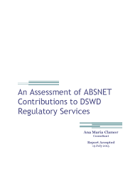 Pdf An Assessment Of Absnet Contributions To Dswd