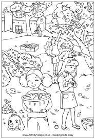 Enjoy this free printable coloring book filled with 13 pumpkin coloring pages for kids and adults. Picking Apples Colouring Page Apple Coloring Pages Fall Coloring Pages Coloring Pages Winter