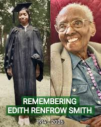 A life that truly made history. 🕊️ Edith Renfrow Smith, the first Black  woman to graduate from Grinnell College, left us in 2026 but lived an  extraordinary 111 years. Born in 1914,