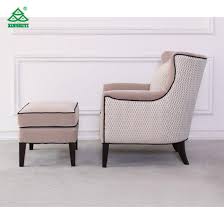 Modern and simple design fits into various home decor. China Nice Design Hotel Furniture Upholstered Fabric Single Sofa With Ottoman China Leisure Sofa Relax Sofa