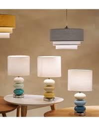 | crystal table lamp, bedside nightstand lamp with dual usb ports, modern table 4. Esme Table Lamp Ochre Bright Ceramic Pebble Lamp