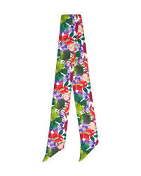 Echo Paradise Floral Ribbon Silk Bandana