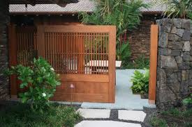 Private Resort Tropical Landscape Fence Gate Design Patio Gates Fence Design