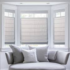 Custom Home Collection Premium Roman Shades Homedepot Com Window Treatments Living Room Bay Window Treatments Bathroom Window Treatments