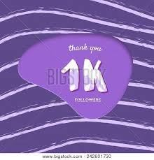 Hand drawn paper cut out alphabet in vector. 1k Followers Thank Vector Photo Free Trial Bigstock