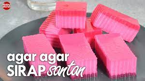 Makanan yang terbuat dari rumput laut ini sangat terkenal dan banyak orang menyukainya. Resepi Agar Agar Santan Sirap Rose Sukatan Cawan Youtube