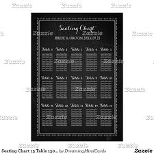 Seating Chart 15 Table 150 Guest Chalkboard Zazzle Com