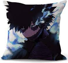 Amazon.com: XIXISA 4pcs Anime My Hero Academia Dabi Toga Shigaraki  Pillowcase MHA Square Throw Pillow Case Covers Home Decorative Accent  Pillows Cover 18