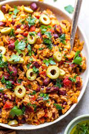 One Pot Spanish Rice And Beans Recipe Spanish Rice And Beans Vegetarian Recipes Healthy Rice And Beans Recipe