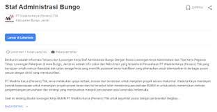 Bila info pekerjaan wilayah bungo ini sobat rasa bermanfaat mohon kiranya untuk. Bulan Ini Lowongan Kerja Bungo 2020 Terbaru Job Fair Lowongan Kerja 2020 Lulusan Smk Lulusan Sma Smp