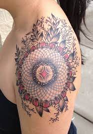Matching crescent moon tattoos on shoulder. 30 Best Shoulder Tattoo Designs For Girls