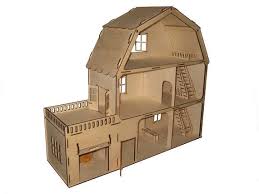 Puppenhaus 3 Etagen Mit Garage Holz Puppenhaus Etsy Wooden Dollhouse Doll House Dollhouse Woodworking Plans