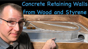 Concrete Retaining Walls from Plywood and Styrene