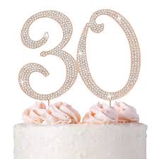 A 70th birthday vintage teacup and rose cake. 30 Cake Topper Premium Rose Gold Metal 30th Birthday Or Anniversary Party Sparkly Rhinestone Decoration Makes A Great Centerpiece Now Protected In A Box Amazon Com Grocery Gourmet Food
