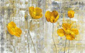 Find over 100+ of the best free flower pattern images. Hand Painted Spray Painting Picture Poster Abstract Yellow Flowers Canvas Paintings For Living Room Office Wall Art Home Decora Nordic Wall Decor