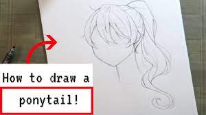 The ponytail is surely the most common and simple hairstyle ever. How To Draw A Ponytail With Bangs Youtube