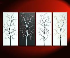 Black And White Tree Art Canvas Black And White Tree Painting Zen Asian Cherry By Nathalievan Black And White Tree Tree Painting Blossoms Art