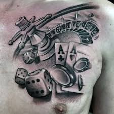 This tattoo is commonly found on the elbow, signifying sitting around so long with your elbows on the table that a spider made a web on your elbow, though it can also be located on the neck. 75 Dice Tattoos For Men The Gambler S Paradise Of Life