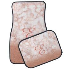 Rose Gold Marble With Glitter Car Floor Mat Zazzle Com In 2020 Glitter Car Rose Gold Marble Cute Car Accessories