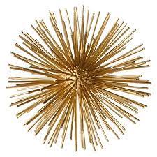 Small Spike Decor Sphere Gold Torre Tagus Decor Decorative Accessories Fake Plants Decor
