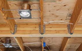 Read the manufacturers instructions for the lights you purchased, but the basic rule of thumb when connecting wires is to. A Recessed Light Installed Between Two Floor Joists In A Ceiling Installing Recessed Lighting Recessed Lighting Dropped Ceiling