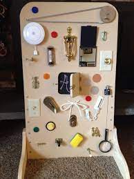 My Husband Is The Most Amazing Papa Christmas Made For Our 18 Month Old Grandson Awesome Latch Board Ac Busy Boards For Toddlers Activity Board Busy Board