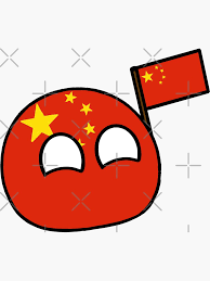 countryballs with their flag chinaball 