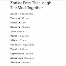 Once again, cancer is a wonderful match for an. Zodiac Pairs That Laugh The Most Together Zodiac Sign Traits Zodiac Zodiac Signs Funny