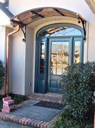 The Copper Eyebrow Awning With The Lazy Scrolls In Santa Rosa Ca Door Awnings Copper Awning House Awnings