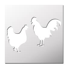 Pochoir Poule Coq Pochoir Silhouette Animaux Peinture Fleurs