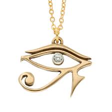Sterling Silver Eye Of Horus Pendant Necklace, Egyptian Jewe