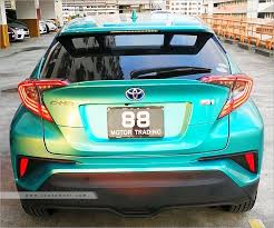 It is available in 6 colors, 2 variants, 1 engine, and 1 transmissions option: Toyota C Hr Hybrid 1 8a S For Sale By 88 Motor Trading Singapore