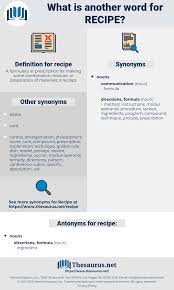 Synonyms For Recipe Thesaurus Net