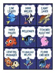 Finding Nemo Dory Classroom Job Cards Disney Themed Classroom Elementary Classroom Decor Ocean Theme Classroom