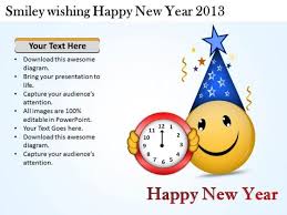 Smiley Wishing Happy New Year 2013 Flow Chart Creator Online