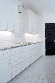 Lucite Cabinet And Drawer Pulls In A White Shaker Kitchen So Affordable About 3 Each Via Mo Kitchen Drawer Pulls Cabinet Hardware White Trendy Home Decor