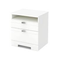 From the sleek metal drawer pulls to the stylish contemporary design. South Shore Fynn 2 Drawer Nightstand Reviews Wayfair