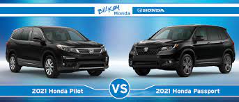 Photo of 2020 model year shown. 2021 Honda Passport Vs 2021 Honda Pilot Bill Kay Honda