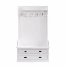 Mobile Bianco Da Ingresso Con 5 Attaccapanni L 110 Cm Newport Maisons Du Monde