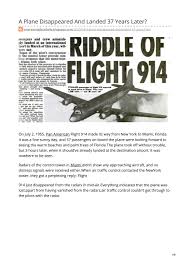 A Plane Disappeared And Landed 37 Years Later By Uzaif Isani Issuu