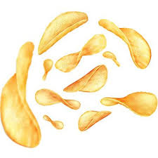 Vector Background With Flying Golden Potato Chips Chips Clipart Potato Chip Png And Vector With Transparent Background For Free Download In 2021 Potato Chips Vector Food Chips