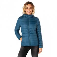 2 grandes poches pressionnées côtés devant. Doudoune Femme Pull In Doudoune Whisper Reversible Avec Capuche Femme