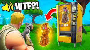 The new vending machine item went live in fortnite around 24 hours ago, and if you've got a few resources stockpiled and going spare, you vending machines are assigned a certain rarity when they spawn on the map, and that rarity determines the quality of the items that it can provide you with. New Thanos Gauntlet In Vending Machine Fortnite Best Moments Youtube