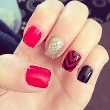 Christmas nail art design red and gold green & gold abstract nail design 3968 red and gold. Pin By Kylie Romb On Inspiring Ideas Red Nails Red Nail Designs Cute Nails