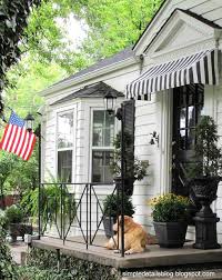 Black And White Awnings For Windows Simple Details Diy Black And White Awning Reveal House Exterior Diy Awning White Porch