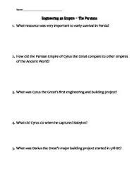 Short Answer Questions For Students To Answer While Watching Engineering An Empire Persians This Or That Questions Engineering Empire