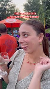 The last strawberry > 🥰🍓, #ohlookastrawberry #strawberry #fruitnecklace  #fruitearrings #polymerclay #polymerclayjewelry