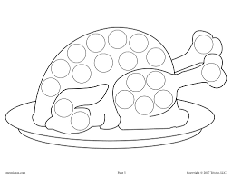 The spruce / wenjia tang take a break and have some fun with this collection of free, printable co. Thanksgiving Do A Dot Printables And Dot Art Painting Coloring Pages Supplyme