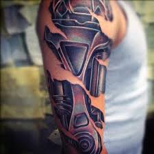 Nice ideas for tattoos art (robo arm and more tattoos) Sleeve Robot Tattoo Novocom Top
